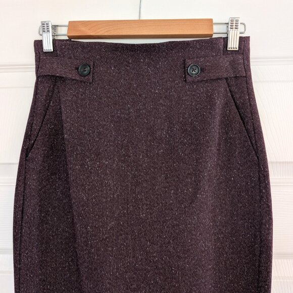 RW&CO pencil skirt heathered maroon size 0 - Picture 2 of 16